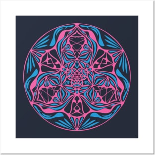 Psychedelic Magic Frog Mandala Posters and Art